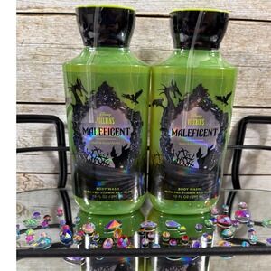 Bath Body Works Disney Villains Maleficent, 2 Body Washes 10oz Aloe New Sealed
